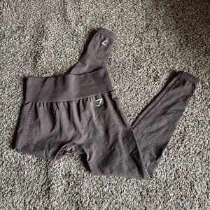 Gymshark Women’s M Vital Seamless Chocolate Mocha‎ Brown Gym Workout Leggings